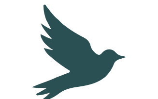 A bird silhouette vector art illustration