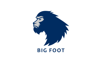 Creative Bigfoot Head Logo Design