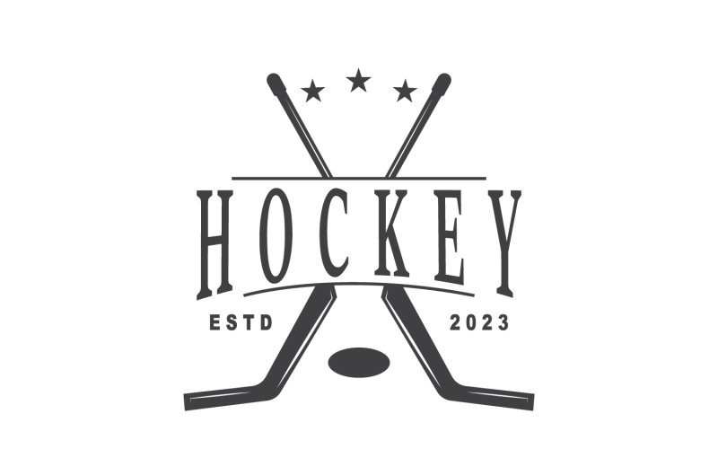 Hockey Logo Design Sports Game Template V1 Logo Template