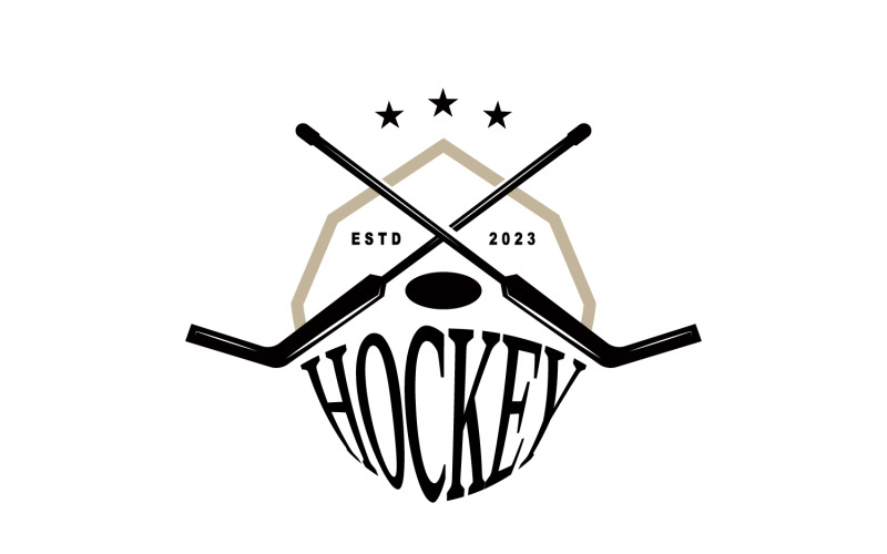 Hockey Logo Design Sports Game Template V2 Logo Template