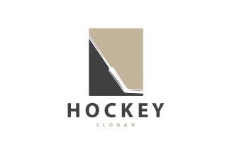 Hockey Logo Design Sports Game Template V5
