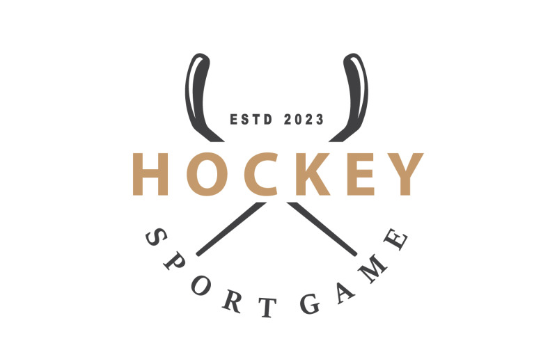 Hockey Logo Design Sports Game Template V8 Logo Template