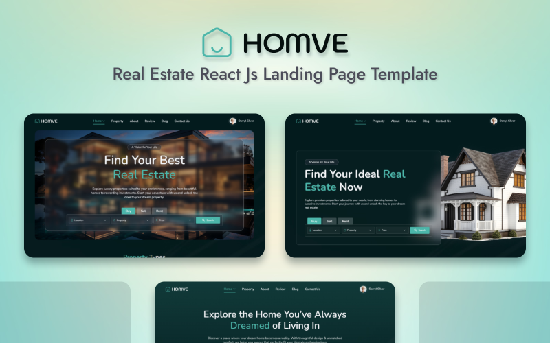 Homve - Real Estate Booking React Template Landing Page Template