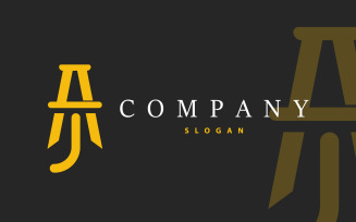 Initial AJ Letter Logo Luxury Template V1