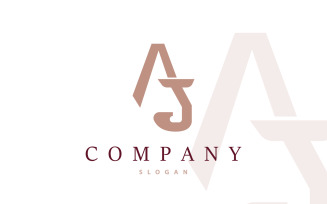 Initial AJ Letter Logo Luxury Template V2