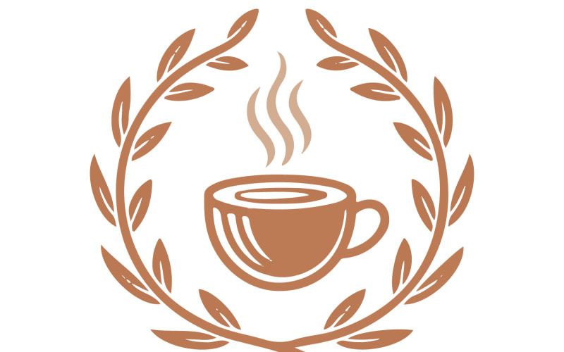 Logo design for the coffee shop Illustration