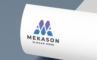 Modern Geometric M Logo Template