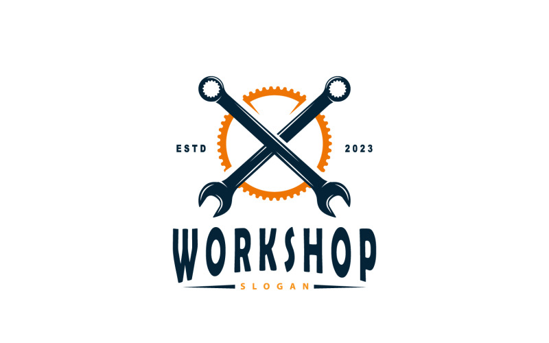 Repair Workshop Logo Simple Design V10 Logo Template