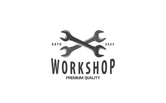 Repair Workshop Logo Simple Design V1