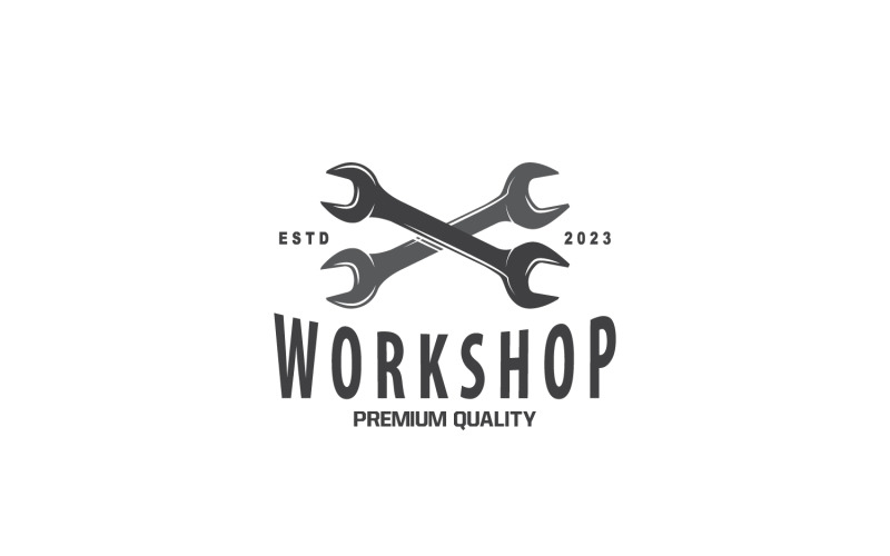 Repair Workshop Logo Simple Design V1 Logo Template