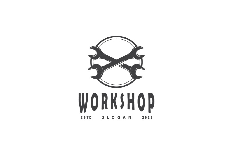 Repair Workshop Logo Simple Design V3 Logo Template