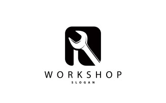 Repair Workshop Logo Simple Design V4