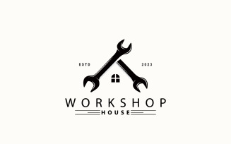 Repair Workshop Logo Simple Design V5