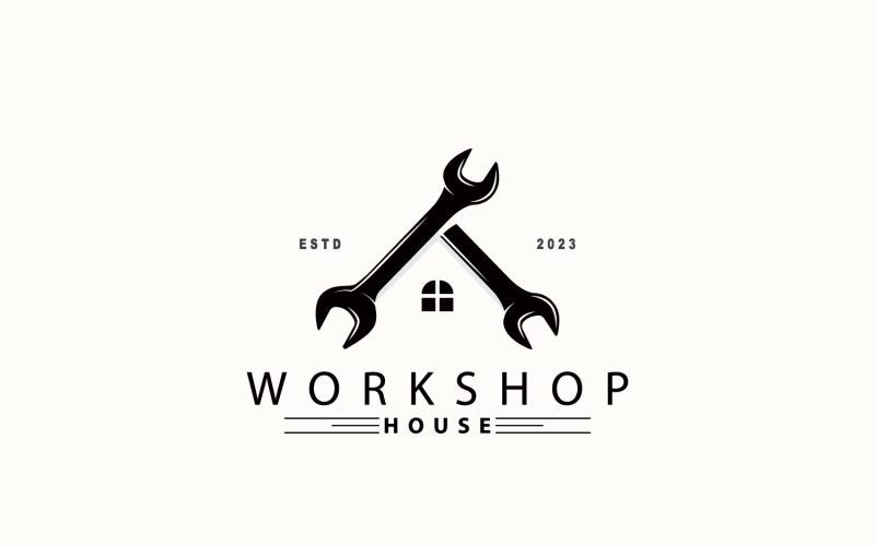 Repair Workshop Logo Simple Design V5 Logo Template
