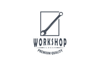 Repair Workshop Logo Simple Design V6