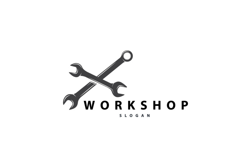 Repair Workshop Logo Simple Design V7 Logo Template