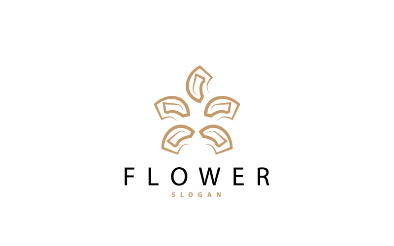 Simple Flower Logo Plant Line Design V1 Logo Template