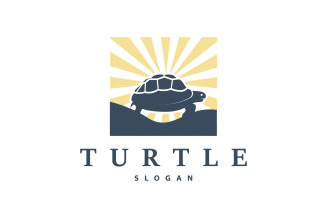 Turtle Logo Design Vector Illustration Template V2
