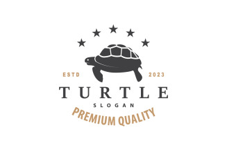 Turtle Logo Design Vector Illustration Template V3