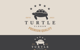 Turtle Logo Design Vector Illustration Template V4