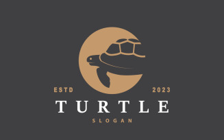 Turtle Logo Design Vector Illustration Template V5