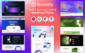 Boostly – AI SaaS and Tech Startup Landing WordPress Theme