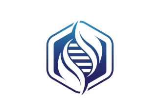 DNA and Leaf with Hexagon