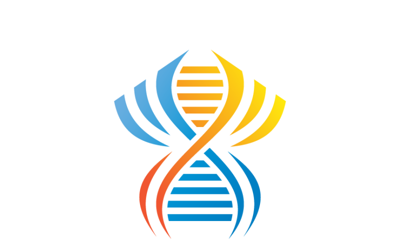 DNA Helix Logo Template Design