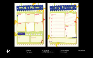 Fun Theme Daily Planner Template