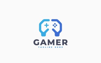 Game Hand Logo Template Design
