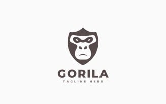 Gorilla Shield Logo Template Design