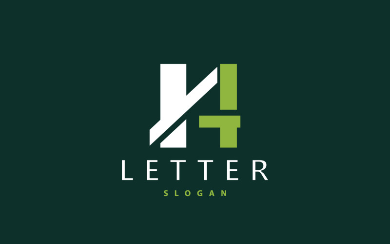 Initial HA Letter Logo Modern Minimalist V5 Logo Template