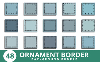 Ornament Border Background Bundle with Elegant Frames for Digital and Print Design