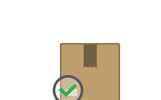 Quality Control Verified Package Delivery Icon
