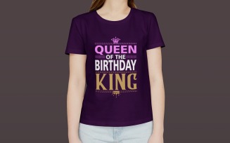 Queen Of The Birthday King T Shirt Design Digital Download Birthday Couple Party Graphic