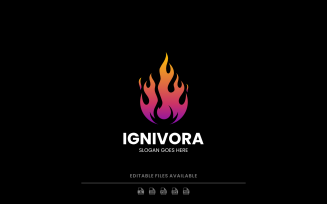 Gradient Modern Flame Logo Design