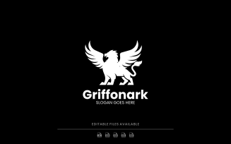 Griffin Silhouette Modern Logo Design