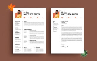 Modern Resume CV Template Professional & Creative Design