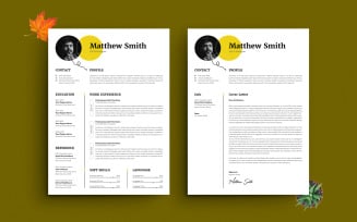 Modern Resume CV Template Professional & Creative Design