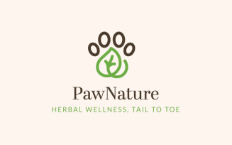 PawNature – Pet Care & Herbal Wellness Logo Design