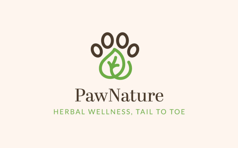 PawNature – Pet Care & Herbal Wellness Logo Design Logo Template