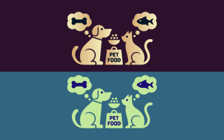 Pet Shop and Animal Care Logo Designs Dog Cat Bird Fish Modern Vector Branding Set