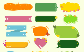 Planner sticker label vector template