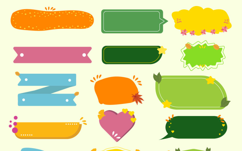 Planner sticker label vector template Vector Graphic