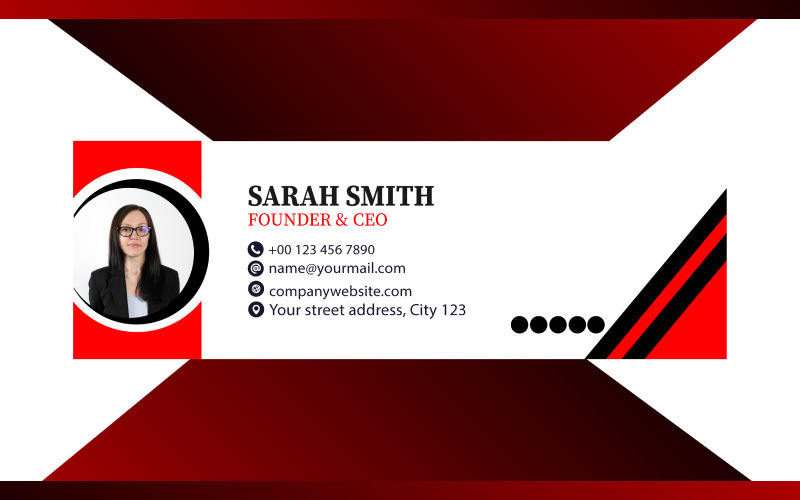 Professional Email Signature Template Modern and Minimal Corporate Identity