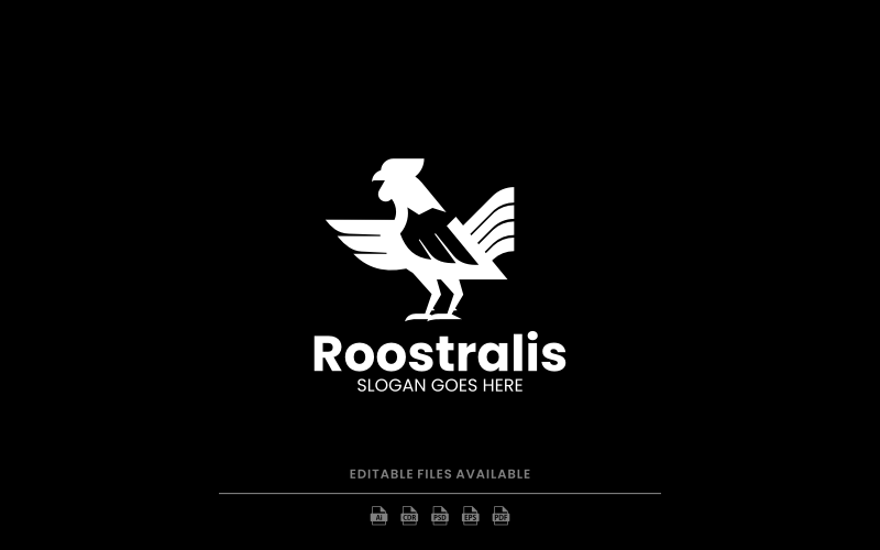 Rooster Silhouette Logo Design Logo Template