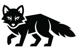 A minimalist logo design fox