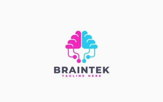 Brain Technology Logo Template Design
