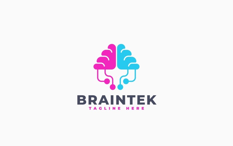 Brain Technology Logo Template Design