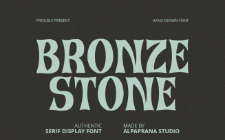 Bronze Stone - Serif Font